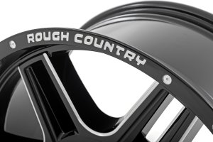 GMC Yukon XL Wheel - Rough Country - 92 Series, Machined One-Piece, 18x9, 6x5.5, +0mm - Gloss Black w/Milled Accents - '15-'20 GMC Yukon XL Wheel - Rough Country - 92 Series, Machined One-Piece, 18x9, 6x5.5, +0mm - Gloss Black w/Milled Accents - '15-'20